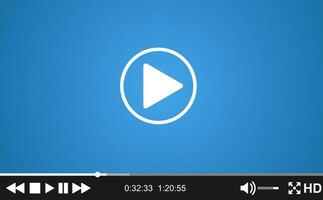 Video player template for web, vector