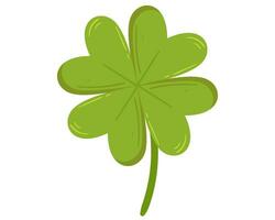 St. Patricks Day Green four-leaves clover or shamrock vector