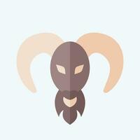 Icon Aries. related to Horoscope symbol. flat style. simple design editable. simple illustration vector