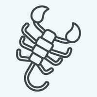 Icon Scorpio. related to Horoscope symbol. line style. simple design editable. simple illustration vector