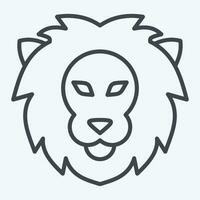 Icon Leo. related to Horoscope symbol. line style. simple design editable. simple illustration vector