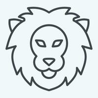 Icon Leo. related to Horoscope symbol. line style. simple design editable. simple illustration vector