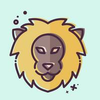 Icon Leo. related to Horoscope symbol. MBE style. simple design editable. simple illustration vector