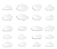 Vector illustration of clouds collection