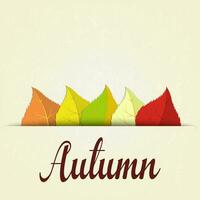 autumn background with leaves vector