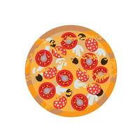 Pizza pepperoni vector