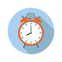 picture of red alarm clock, vector