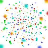 Colorful Confetti on White background. vector