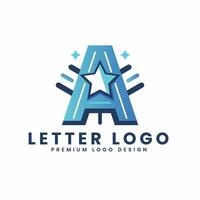 inicial letra un logo diseño vector modelo