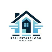 real inmuebles hogar edificio ciudad pueblo logo diseño vector modelo