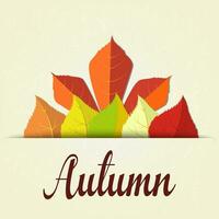 autumn background with leaves vector