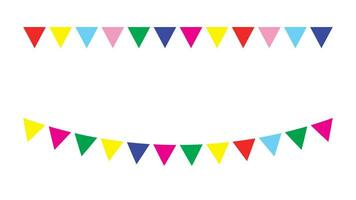 Bunting festive flags vector