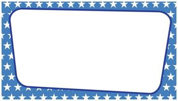 Illustration of a blank frame with stars and stripes on a white background vector