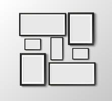 set of picture frames vector