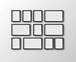 set of picture frames vector