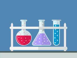 multicolor test tubes vector