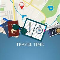 Travel and adventure template vector