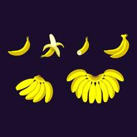 Bananas set vector