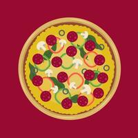 Pizza italiano vector ilustración