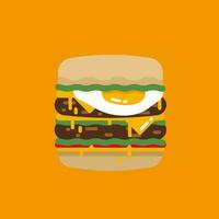 Burger cartoon vector icon