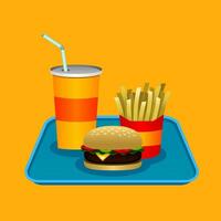 Fast food breakfast vector