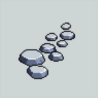 Pixel art illustration Stone Path. Pixelated Stone Path. Stone footpath pixelated for the pixel art game and icon for website and video game. old school retro. vector