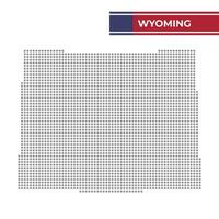 punteado mapa de Wyoming estado vector