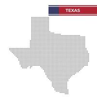 punteado mapa de Texas estado vector