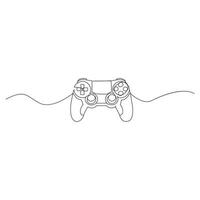 juego controlador soltero continuo línea dibujo vídeo juego de azar controlador. uno línea dibujar gráfico diseño vector ilustración