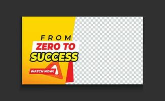 Online Business Success eye catching and visually appealing thumbnail design template with a strong understanding of color theory vector