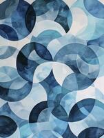 AI generated Watercolor abstract geometric pattern, watercolor drawing print, mosaic composition, abstraction-creation, emotive composition, monochrome painting, rounded forms, shaped canvas photo