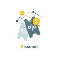 Discount,Sale items,Shopping coupon symbol,flat design icon vector illustration