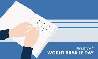 World Braille Day poster. Suitable for banner, backdrop, and other media. vector