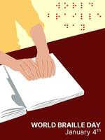 World Braille Day illustration. Suitable for poster, banner, and other media. vector