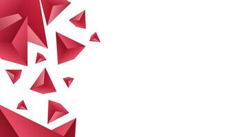 Elegant abstract background with polygon style. Simple red polygon background. Low poly design vector