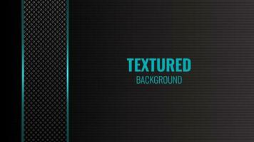 Abstract background with metal texture and green neon glow. Carbon fiber design illustration vector