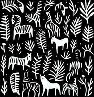 Black and White Background With Lots of Grainy White Strokes For, in the Style of Animal Motifs, Sleek and Stylized vector