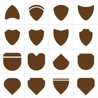 Set of vintage label and badges shape collections. Vector illustration. Black template for patch, insignias, overlay.