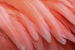 AI generated Flamingo Feather background. AI Generated photo