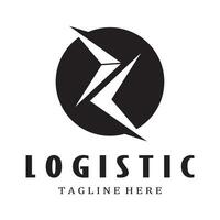 logística logo icono ilustración vector diseño distribución símbolo entrega de bienes economía finanzas