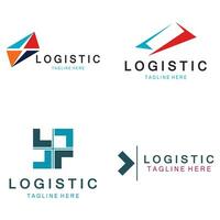 logística logo icono ilustración vector diseño distribución símbolo entrega de bienes economía finanzas