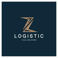 logística logo icono ilustración vector diseño distribución símbolo entrega de bienes economía finanzas