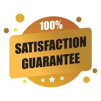 satisfaction guarantee label. service seal sign and symbol. vector