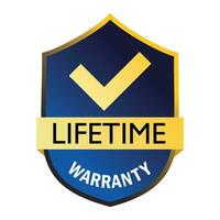 lifetime warranty sticker. guarantee sign and symbol. vector