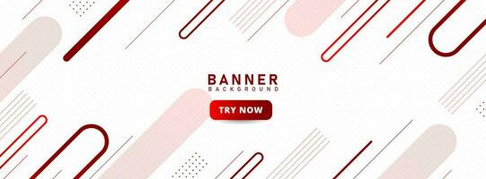 Banner abstract background. Geometric. red. Memphis style vector