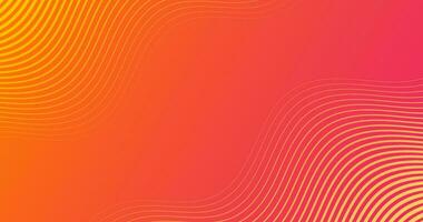 Bright orange abstract background. Wave effect. Line pattern vector