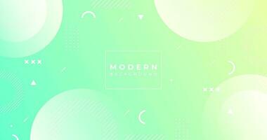 Modern background abstract . Colorful. Circle. Green and yellow gradation. Memphis element. vector