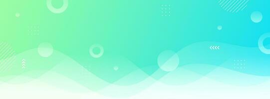 Modern banner background. Wave effect style. Green and blue gradatione. Element.Vector vector