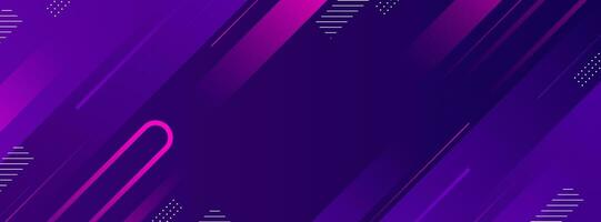 Banner background. Colorful. Purple gradation. Slash effect pink color. Memphis abstract . Element vector