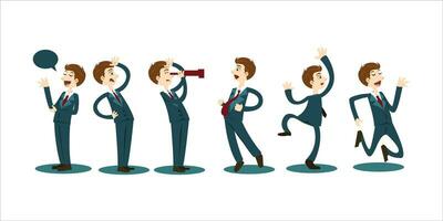 Businessman gestures design illustration vector